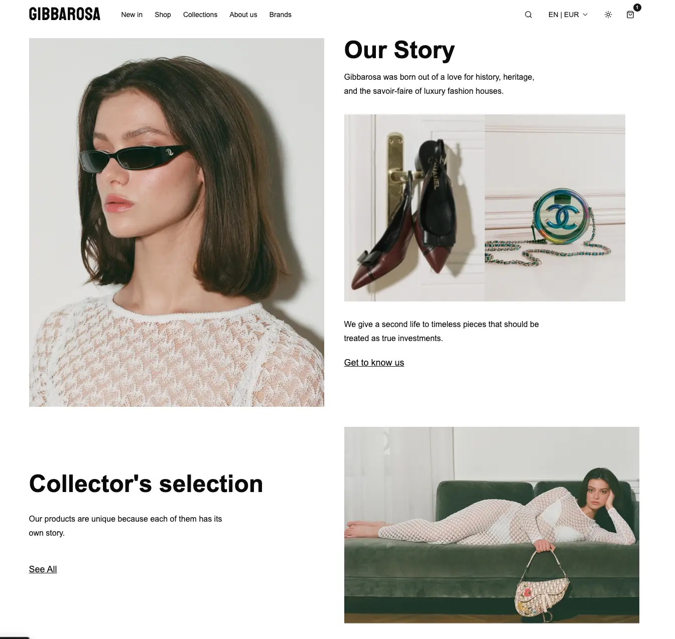 Gibbarosa e-commerce (Sanit.io version) preview