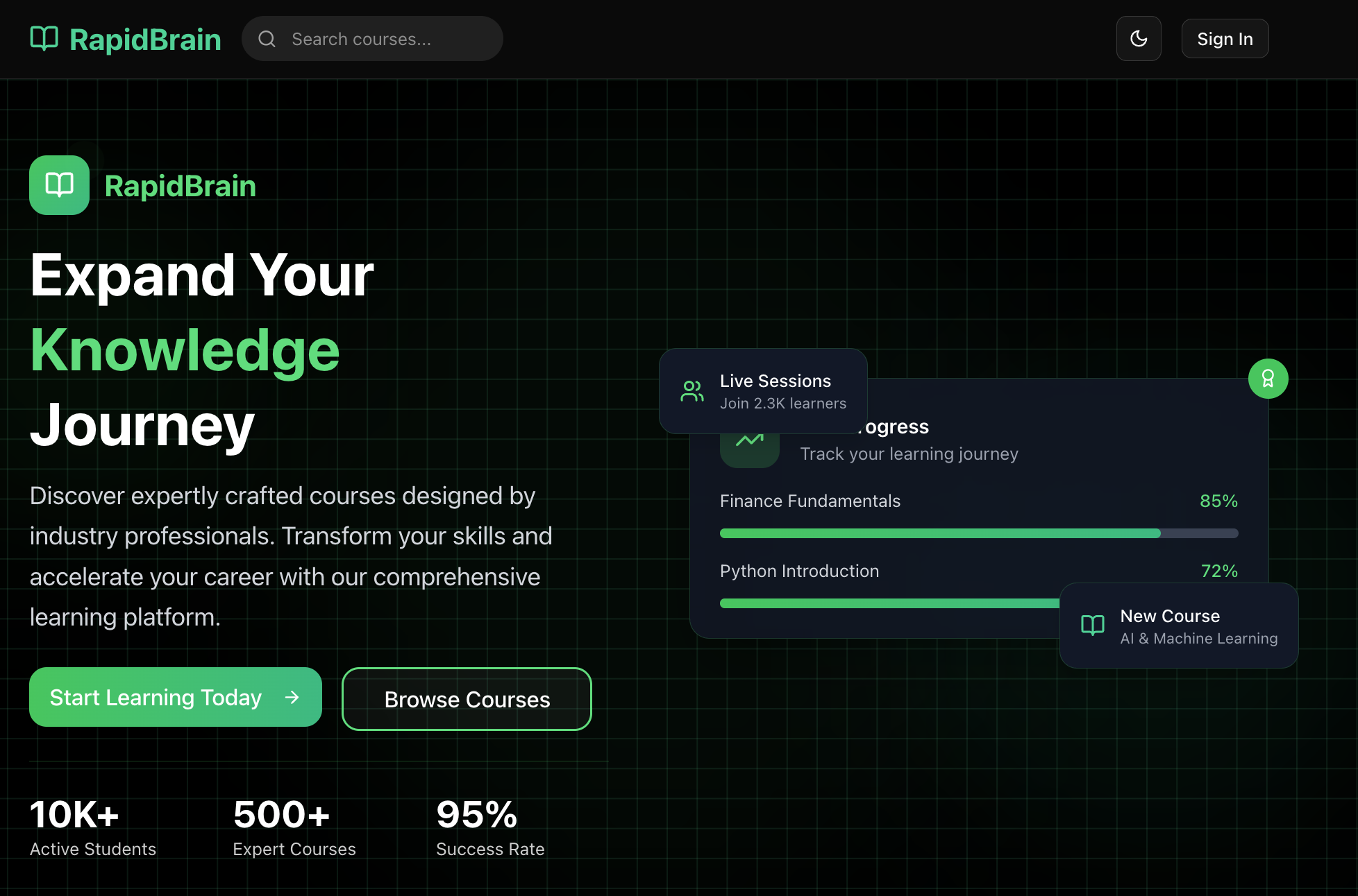 LMS platform - Sanity powered preview